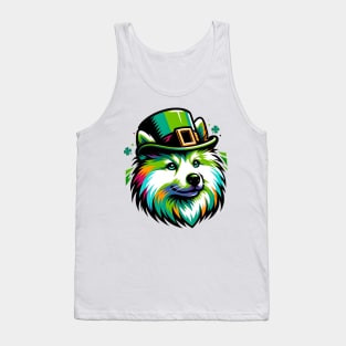 Japanese Spitz Celebrates Saint Patrick's Day Tank Top